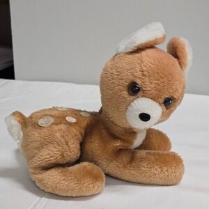 Vintage Dakin 1977 Fawn Deer Plush Toy Brown‎ Small Cute Stuffed Animal